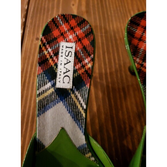 Isaac Mizrahi Green Slides Sandals Size 10 - Picture 2 of 7